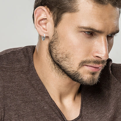 Boucle d'oreille homme argent Louis Jovelio 2