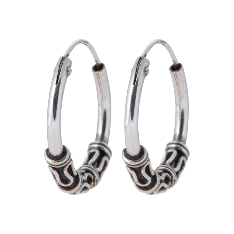 Boucles d'oreilles homme créoles argent François Jovelio