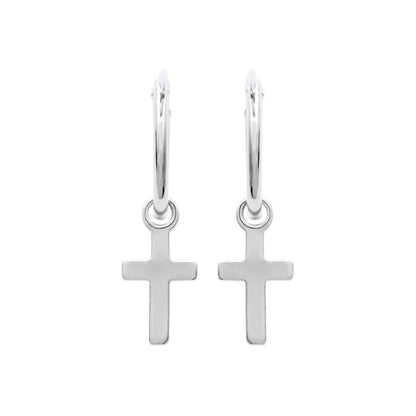 Boucles d'oreilles homme croix argent 925 Jovelio