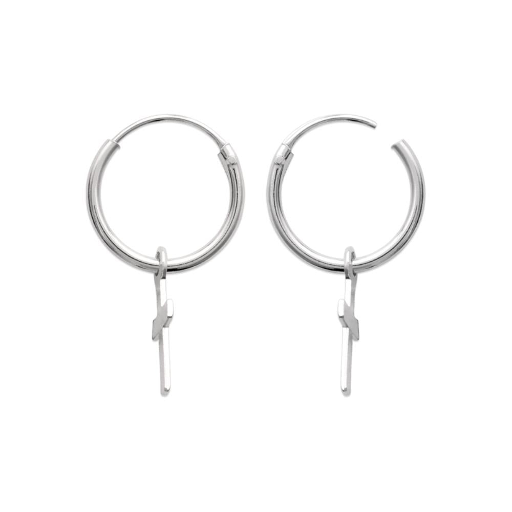 Boucles d'oreilles homme croix argent 925 Jovelio 2