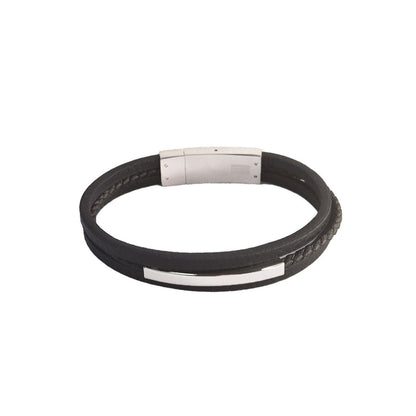 Bracelet cuir homme tressé Antoine Jovelio