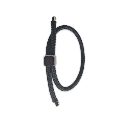 Bracelet fil homme noir Charlie Jovelio 3