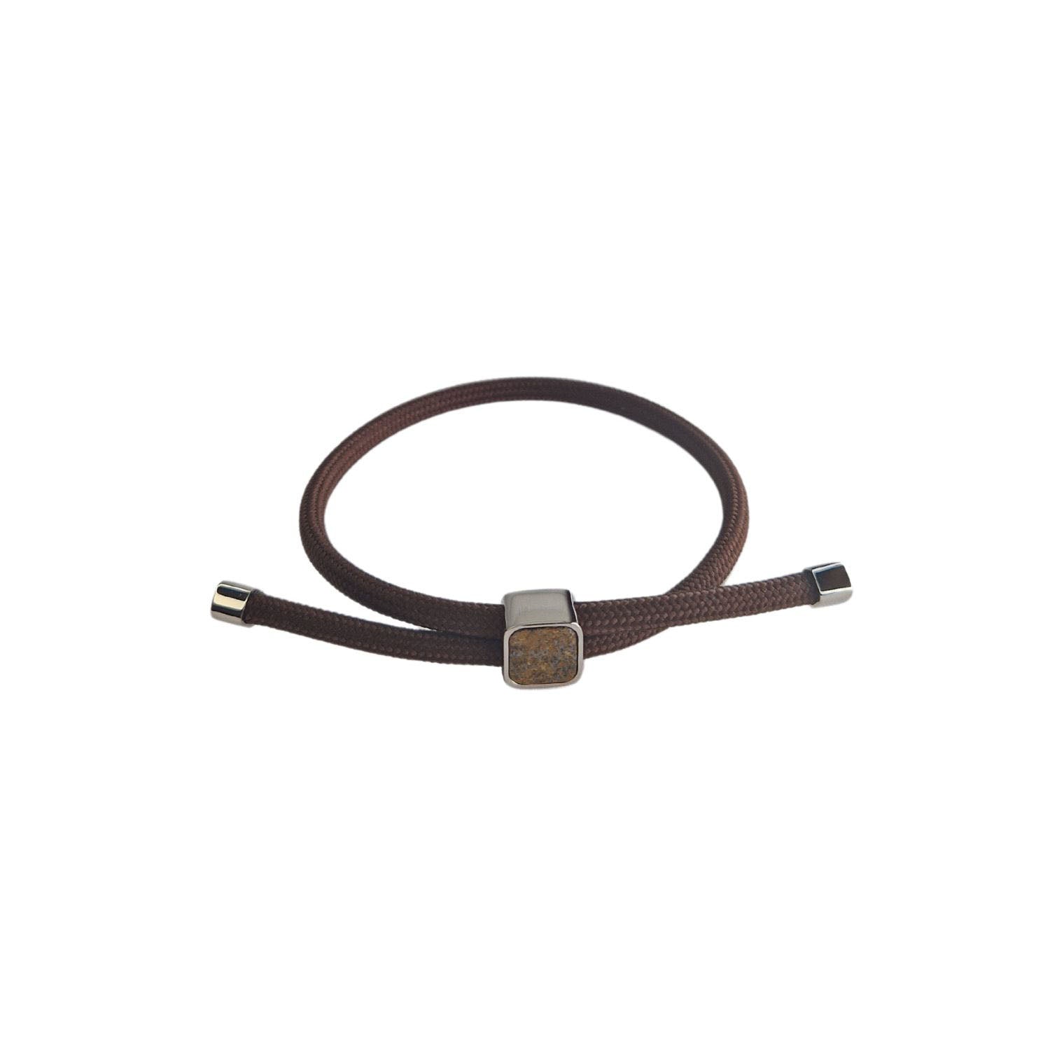 Bracelet fil homme marron Charlie Jovelio