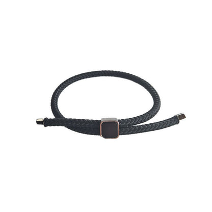 Bracelet fil homme noir Charlie Jovelio