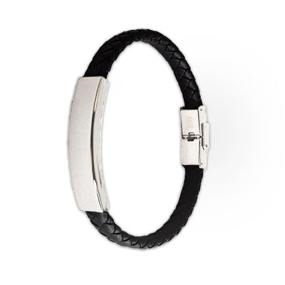 Bracelet cuir homme acier Daniel Jovelio 3