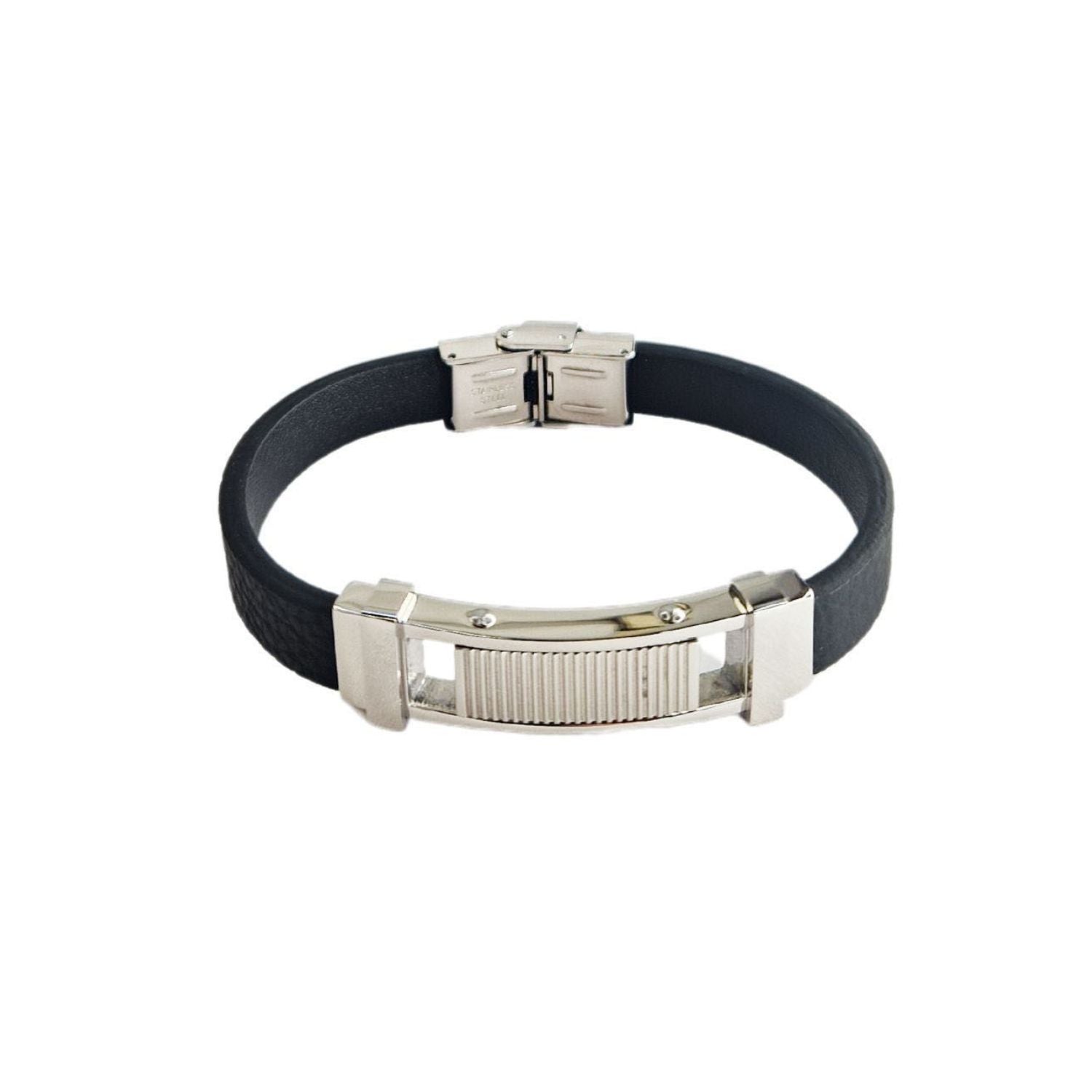 Bracelet acier homme cuir Enzo Jovelio