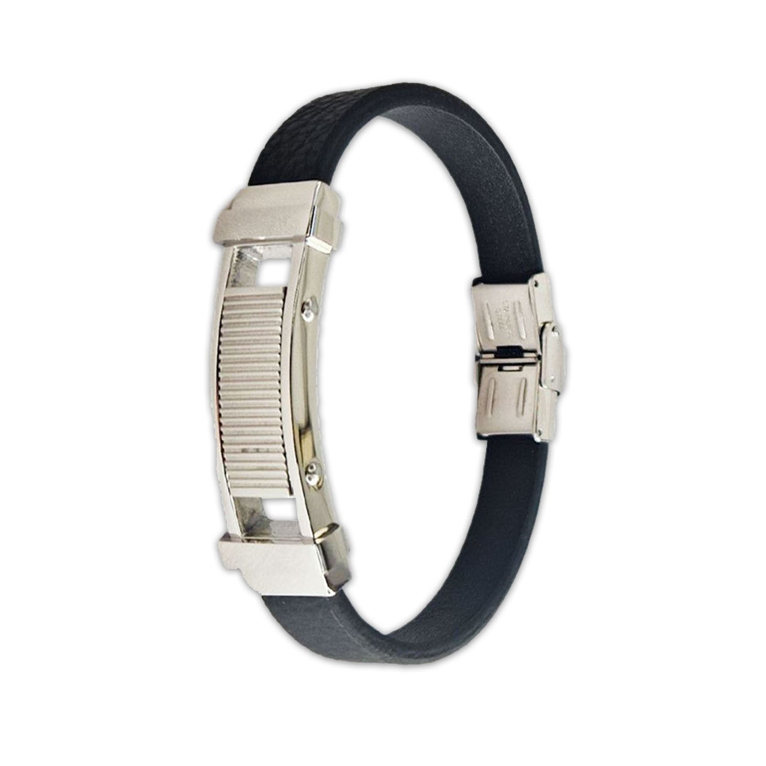 Bracelet acier homme cuir Enzo Jovelio 3