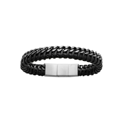 Bracelet homme Gerard - Cuir et acier inoxydable