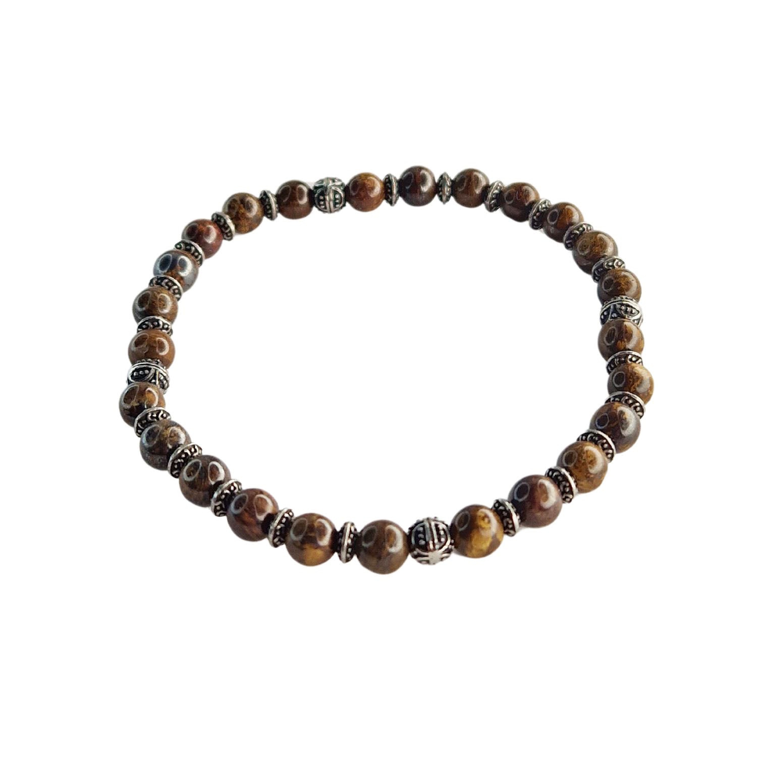 Bracelet pierre naturelle bronzite Guillaume Jovelio