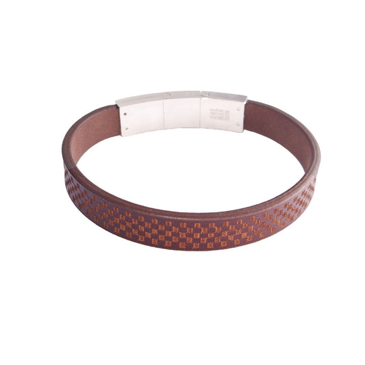 Bracelet cuir homme marron Hugo Jovelio