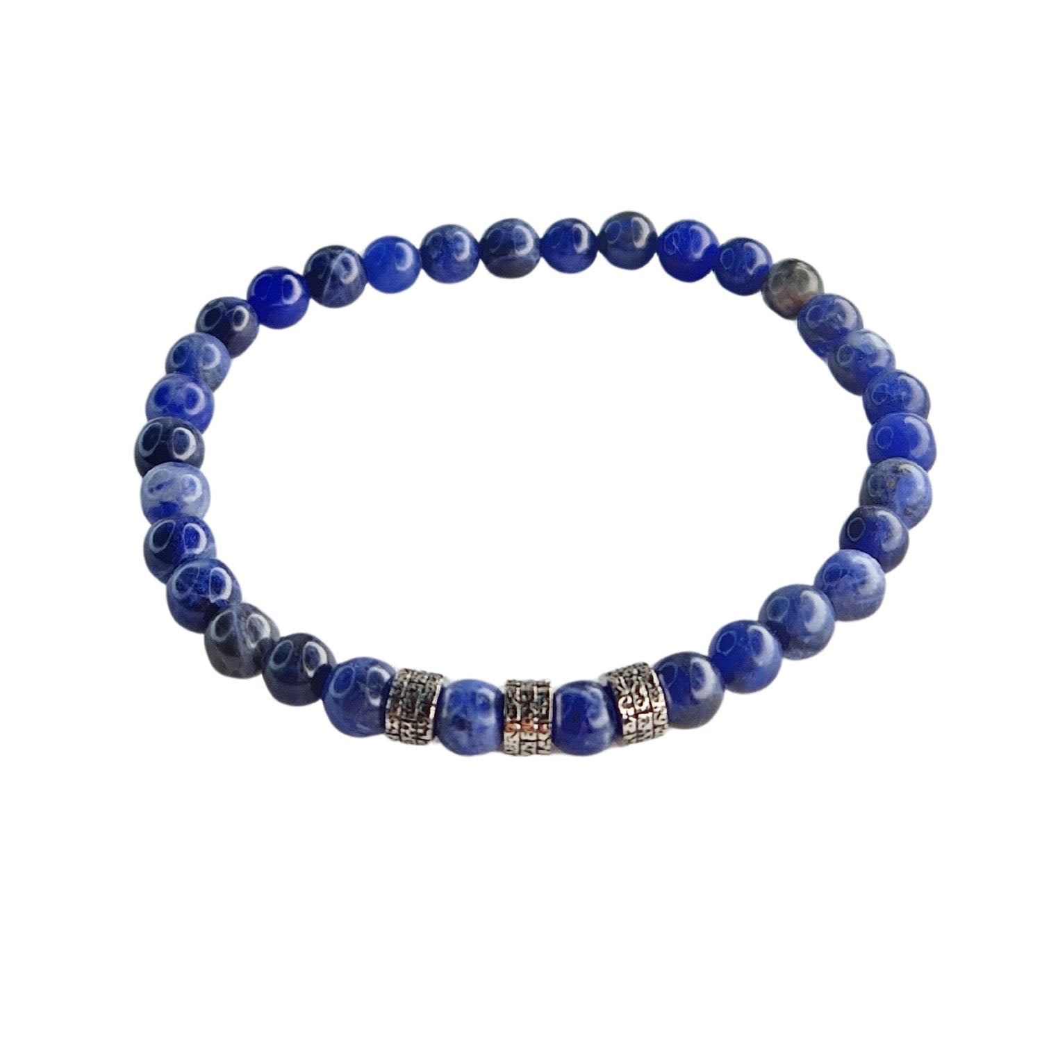 Bracelet pierre naturelle sodalite bleu Julien Jovelio