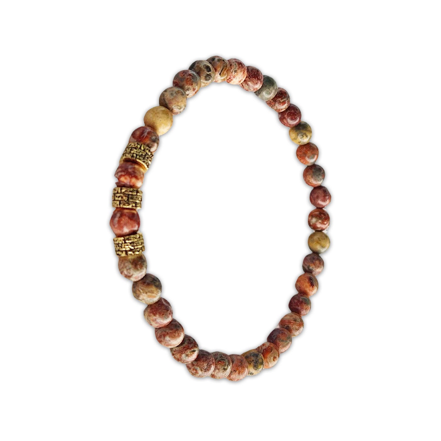 Bracelet pierre naturelle jaspe rouge Julien Jovelio 3