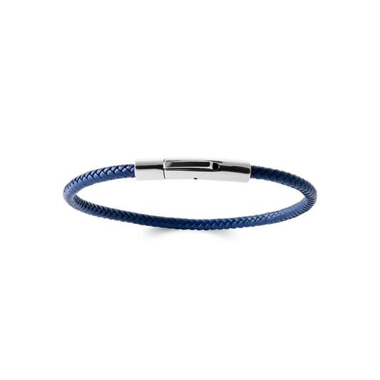 Bracelet ficelle homme cuir bleu Norman Jovelio