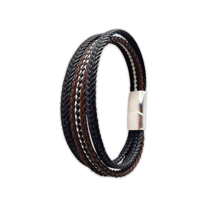 Bracelet tressé cuir homme Sacha Jovelio 3