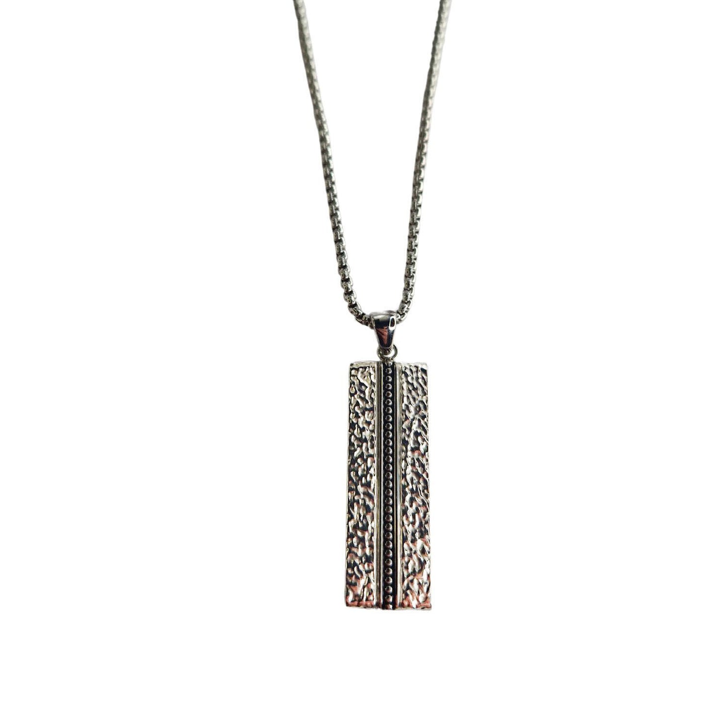 Collier pendentif homme acier inoxydable Victor Jovelio