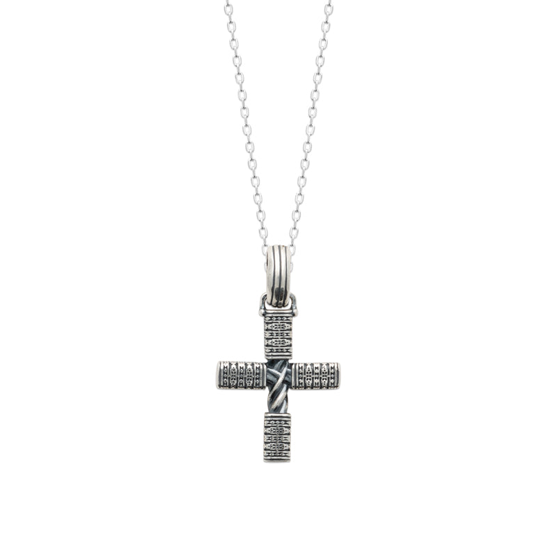 Pendentif croix homme argent Victor Jovelio 3