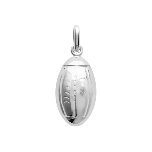 Pendentif ballon de rugby homme argent Jovelio