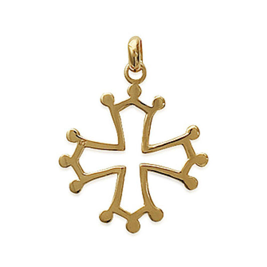 Pendentif crois occitane or Alan Jovelio