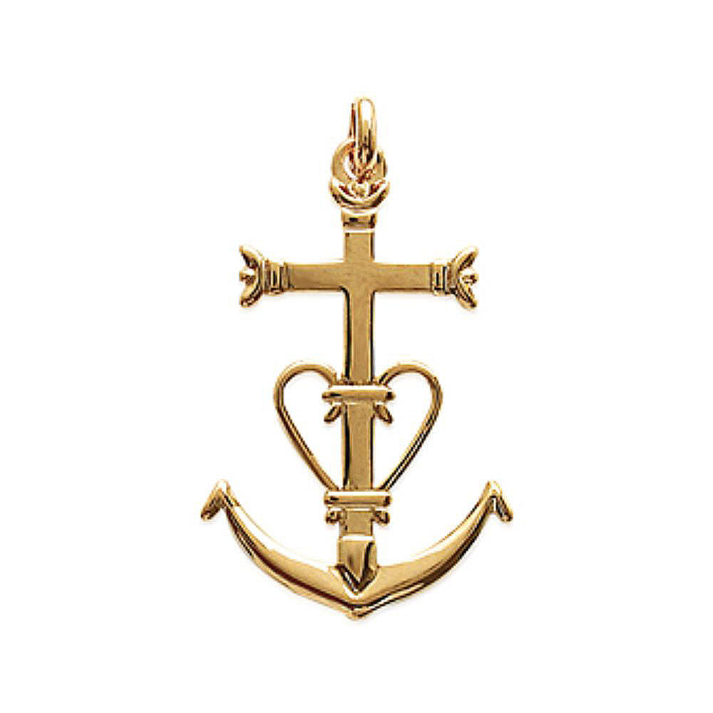 Pendentif ancre marine homme or Jovelio