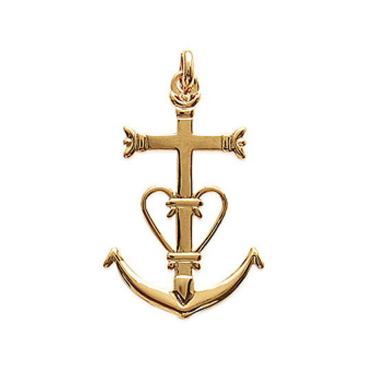 Pendentif ancre marine homme or Jovelio